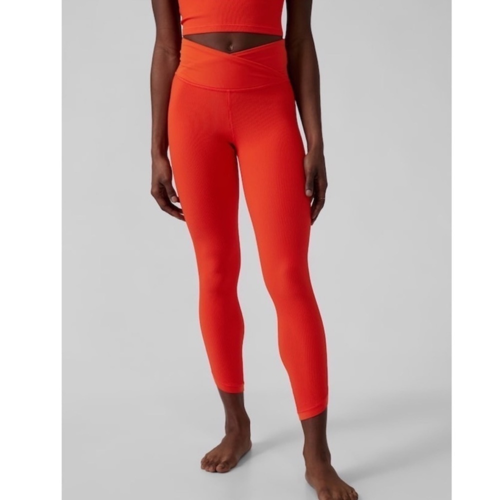 Athleta elation crossover ribbed 7/8 legging